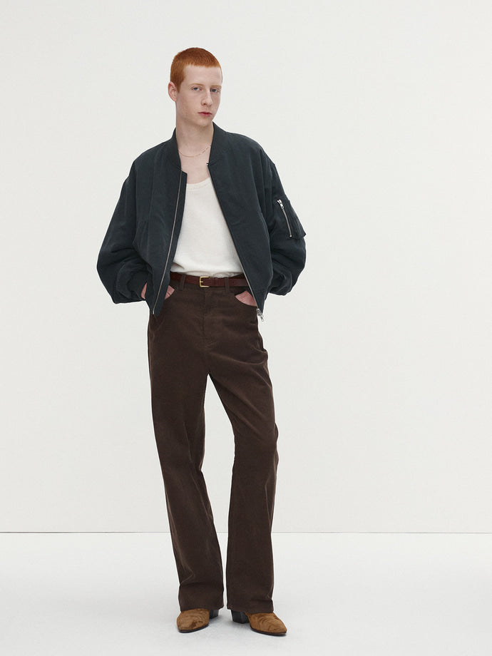 Tonywack - Corduroy Loose Flared Pants (Brown) product image 3 | TRAB K-Fashion Australia