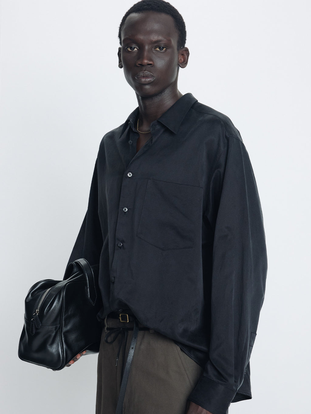 Tonywack - Silk Cotton Essential Shirt (Black) product image 6 | TRAB K-Fashion Australia
