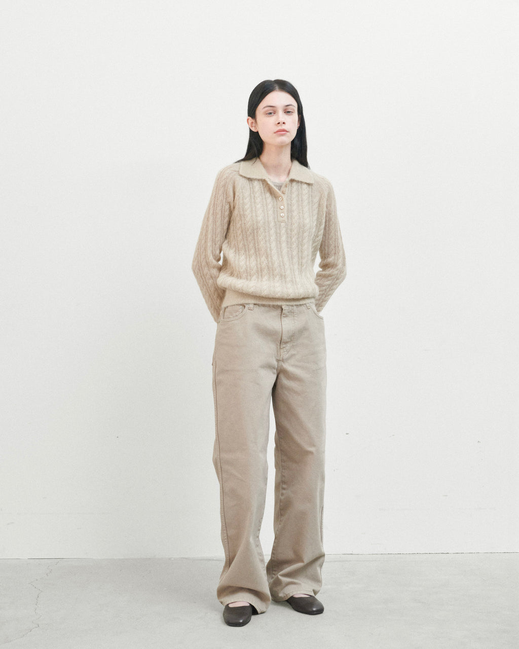 Brownyard - Cable Pique Knit (Beige) product image 1 | TRAB K-Fashion Australia