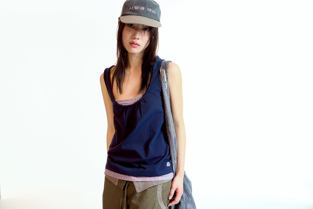 Coyseio - Dudu Layered Sleeveless (Navy) product image 6 | TRAB K-Fashion Australia