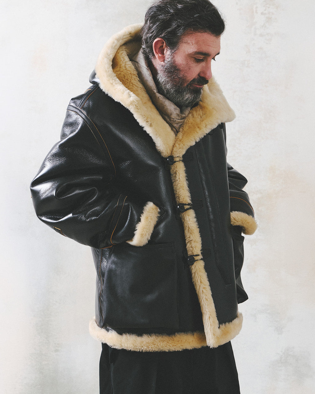 Eastlogue - Navigator Hoodie Mouton Parka (Black) product image 2 | TRAB K-Fashion Australia