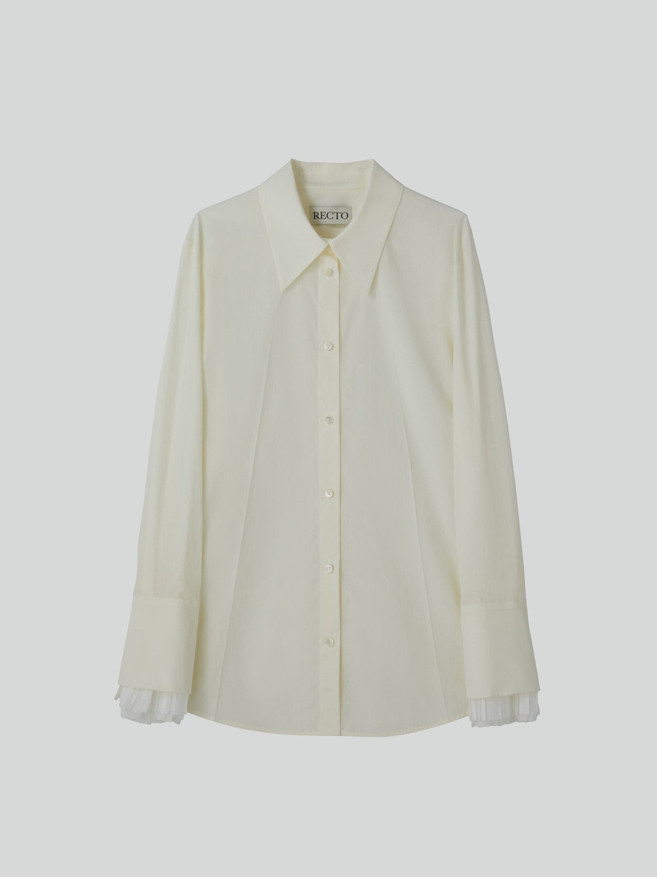 Recto - Pleats Cuffs Point Shirt (Cream) product image 10 | TRAB K-Fashion Australia