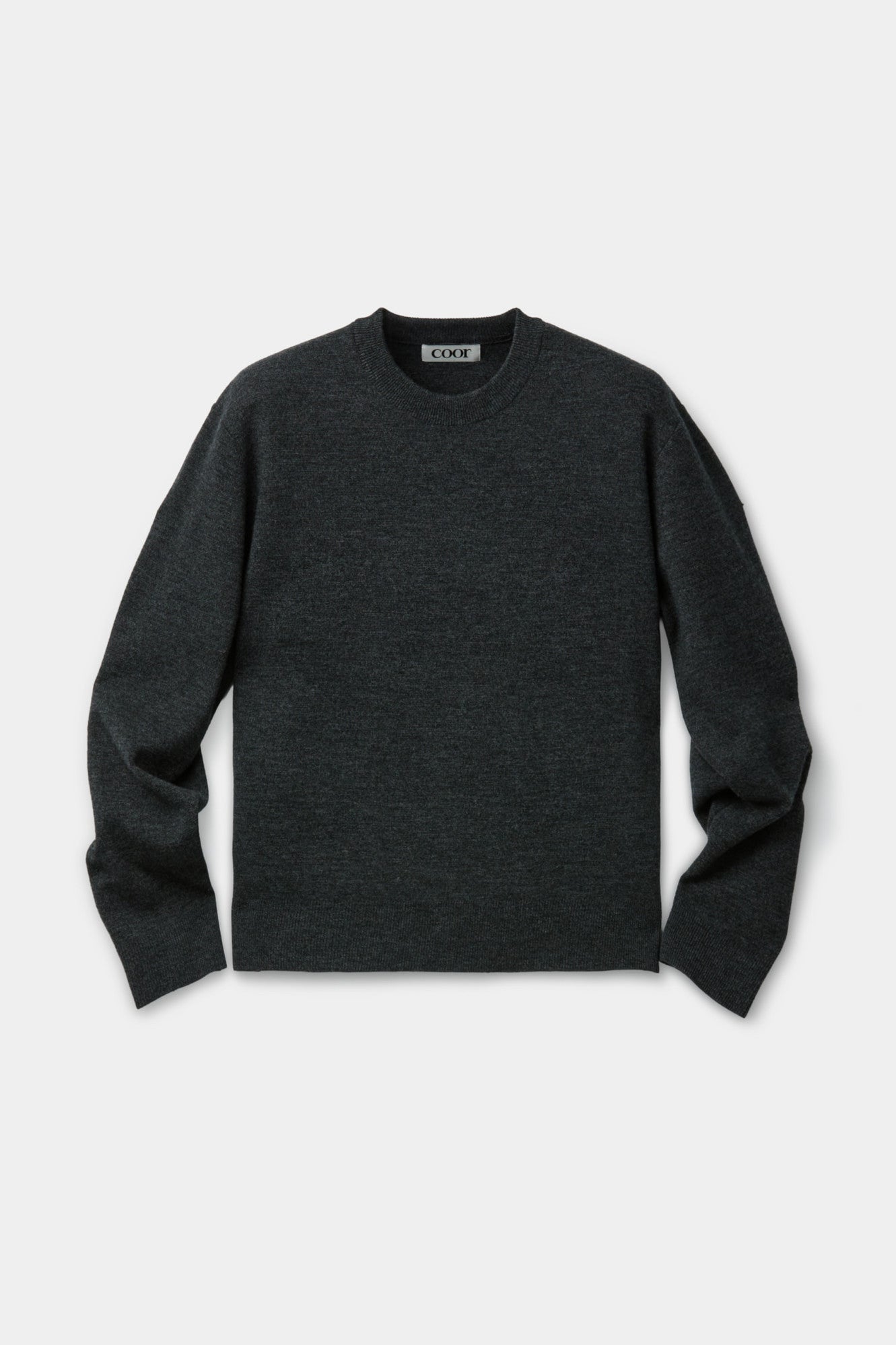 Coor - Merino Wool Crewneck Sweater (Melange Charcoal) product image 1 | TRAB K-Fashion Australia