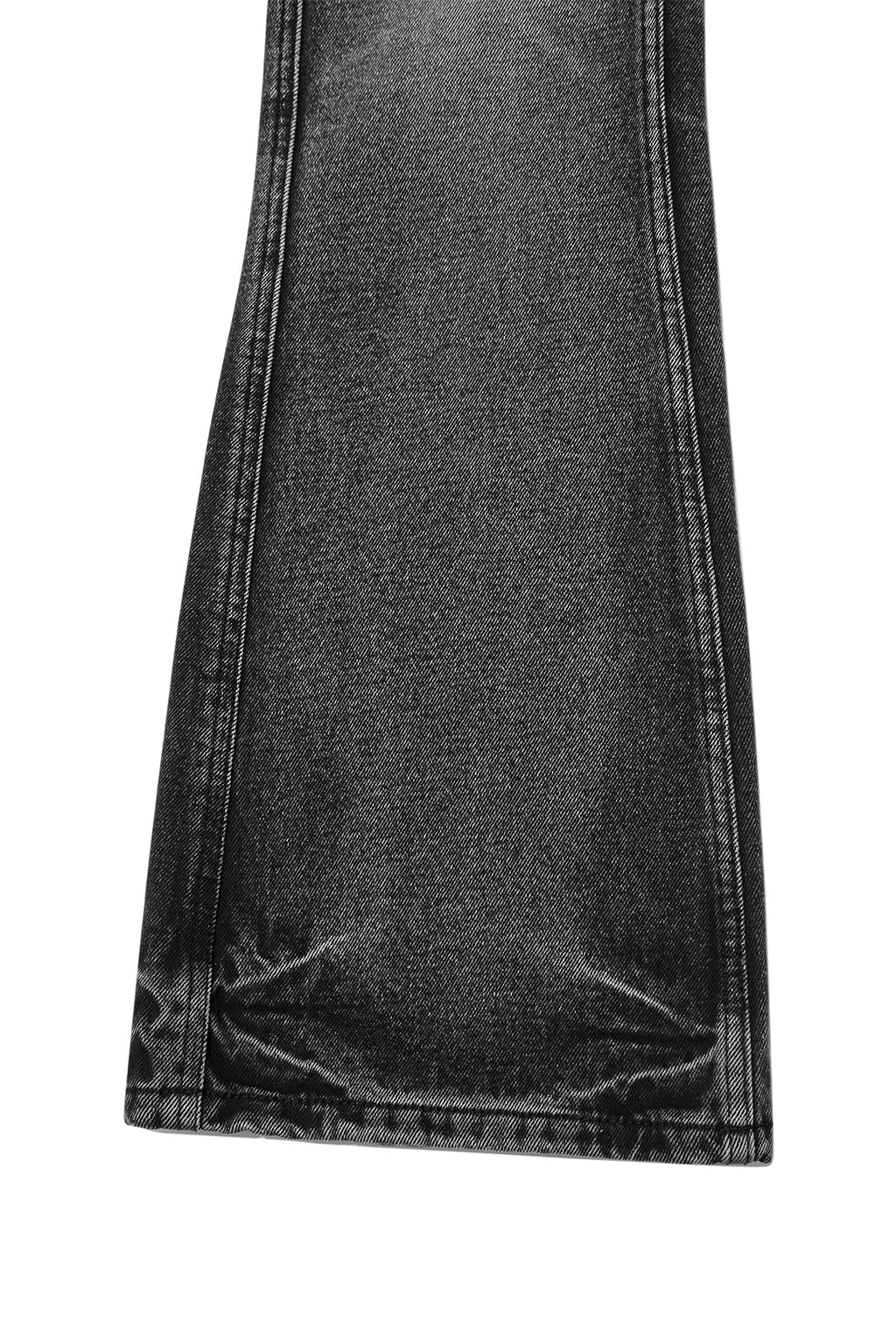 Matin Kim - Deep Washed Semi Boots Cut Denim Pants (Charcoal) product image 5 | TRAB K-Fashion Australia