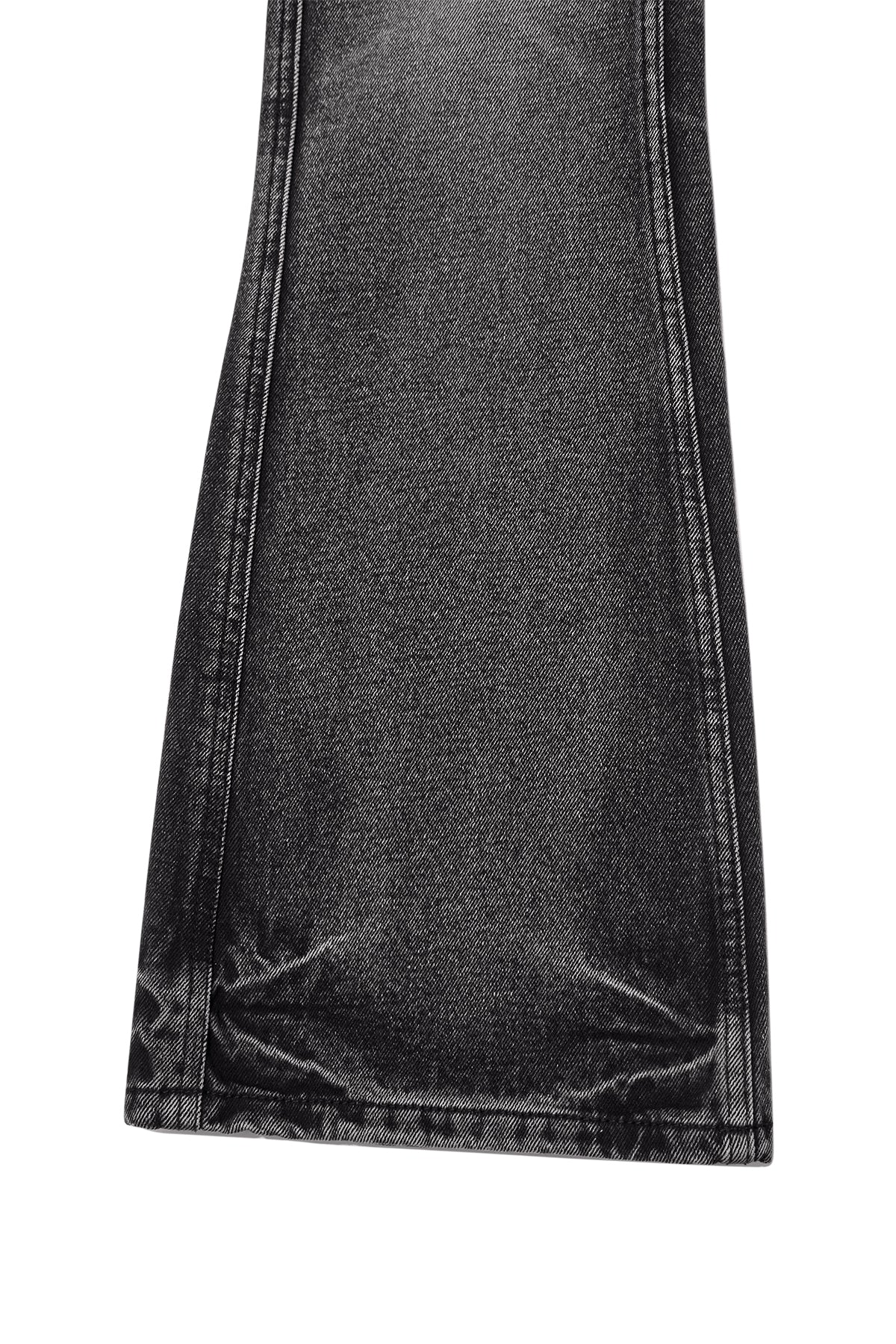 Matin Kim - Deep Washed Semi Boots Cut Denim Pants (Charcoal) product image 5 | TRAB K-Fashion Australia
