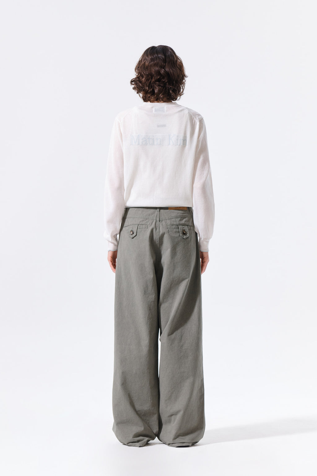 Matin Kim - Back Logo Sheer Cardigan (White) product image 8 | TRAB K-Fashion Australia