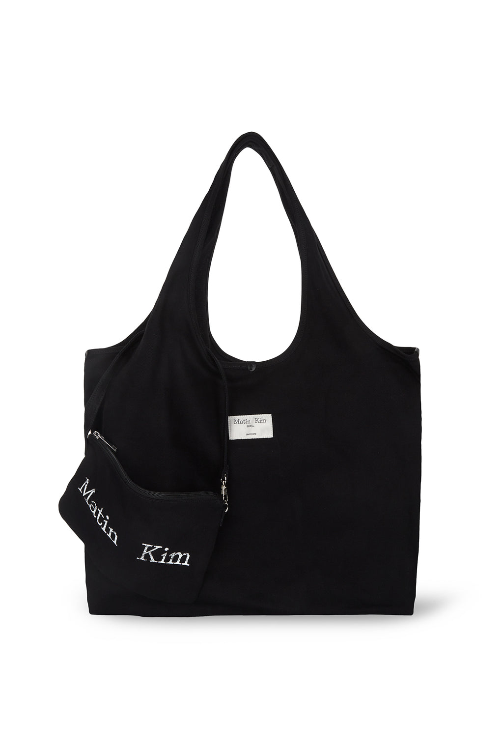 Matin Kim - Matin Cracked Logo Ecobag (Black) product image 4 | TRAB K-Fashion Australia