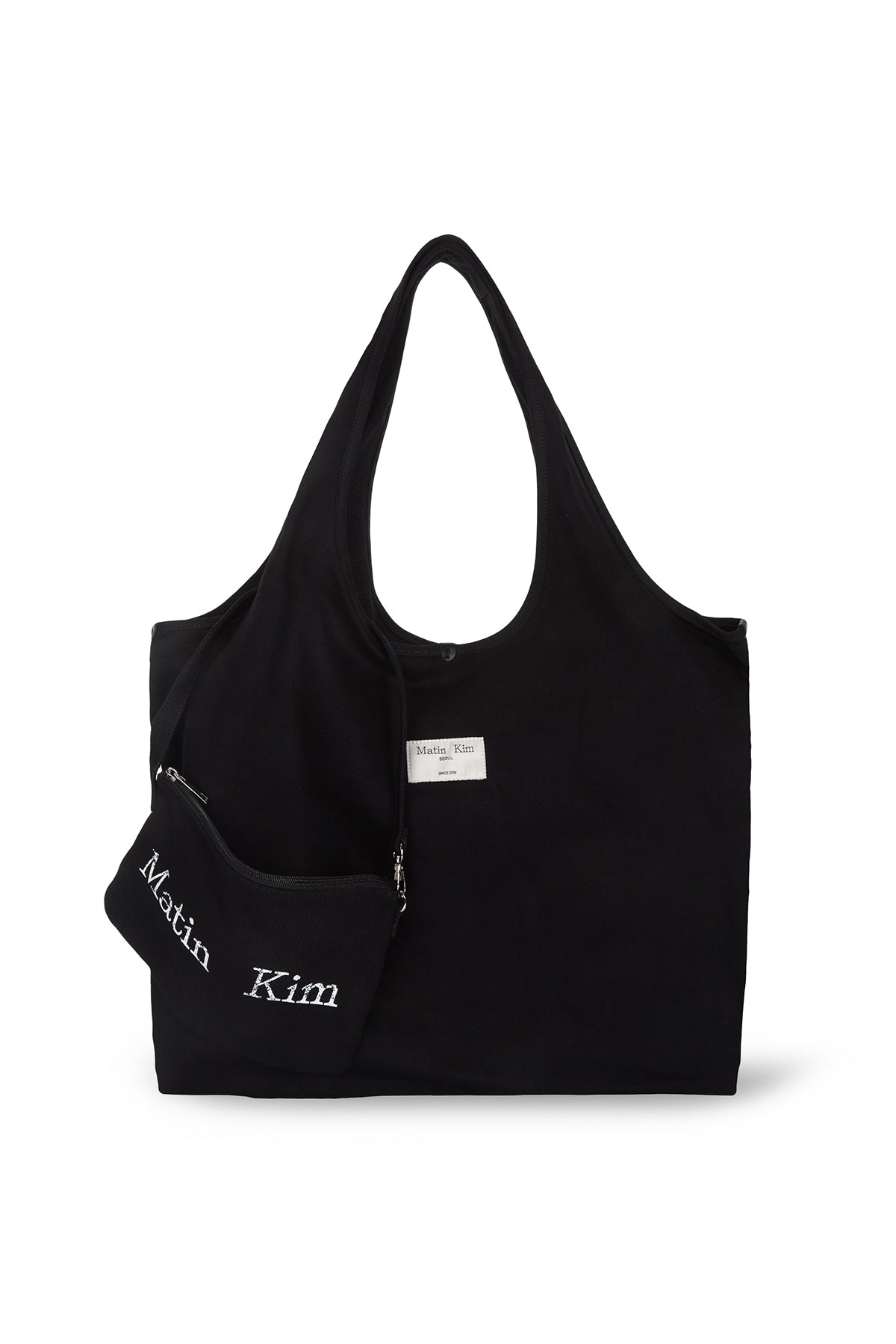 Matin Kim - Matin Cracked Logo Ecobag (Black) product image 4 | TRAB K-Fashion Australia