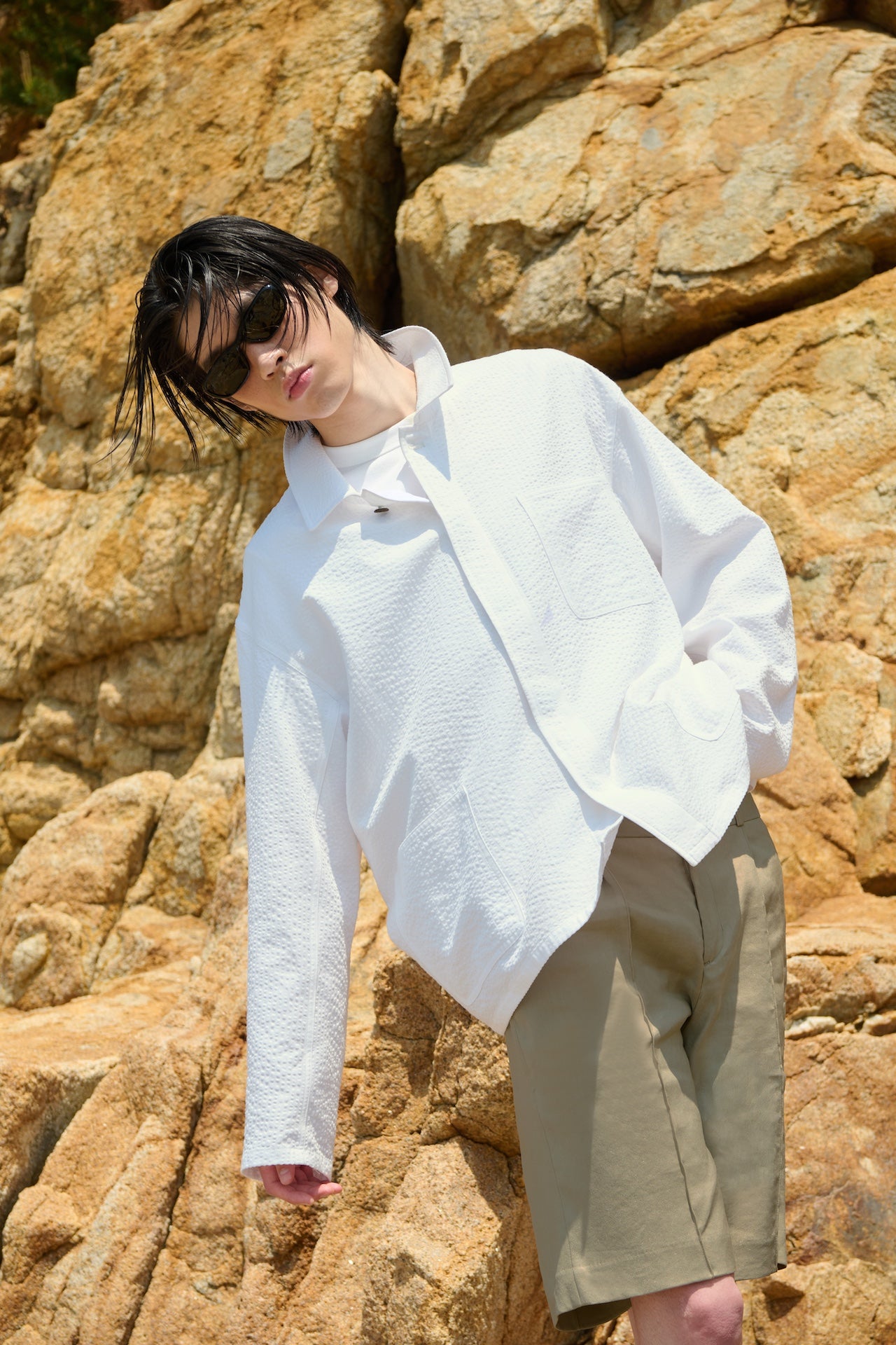 STU - Seersucker Jacket (White) product image 3 | TRAB K-Fashion Australia