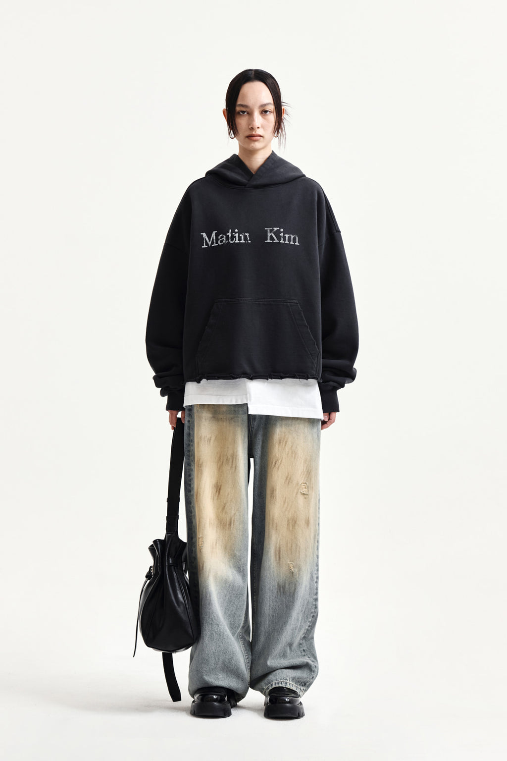 Matin Kim - Vintage Dirty Washed Denim Pants (Light Blue) product image 15 | TRAB K-Fashion Australia