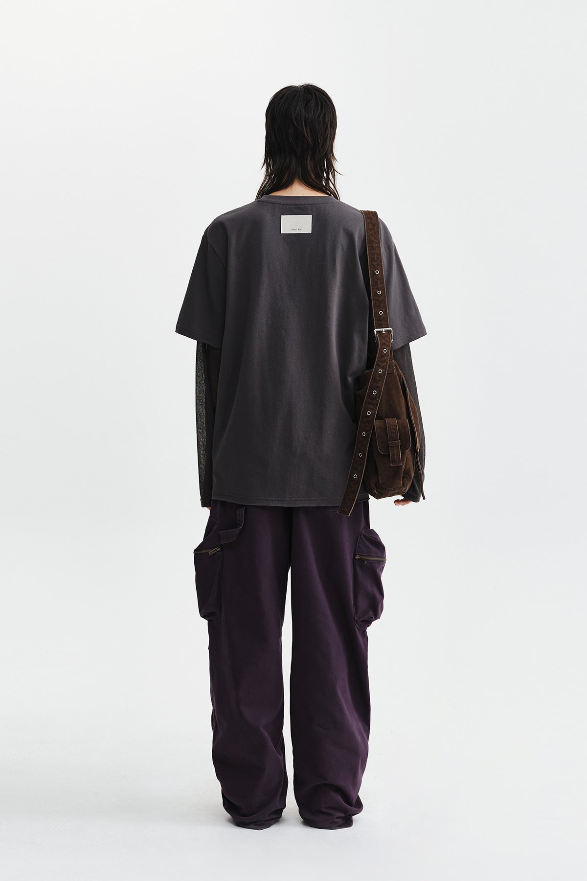 Matin Kim - Volume Tuck Cargo Pants (Purple) product image 10 | TRAB K-Fashion Australia