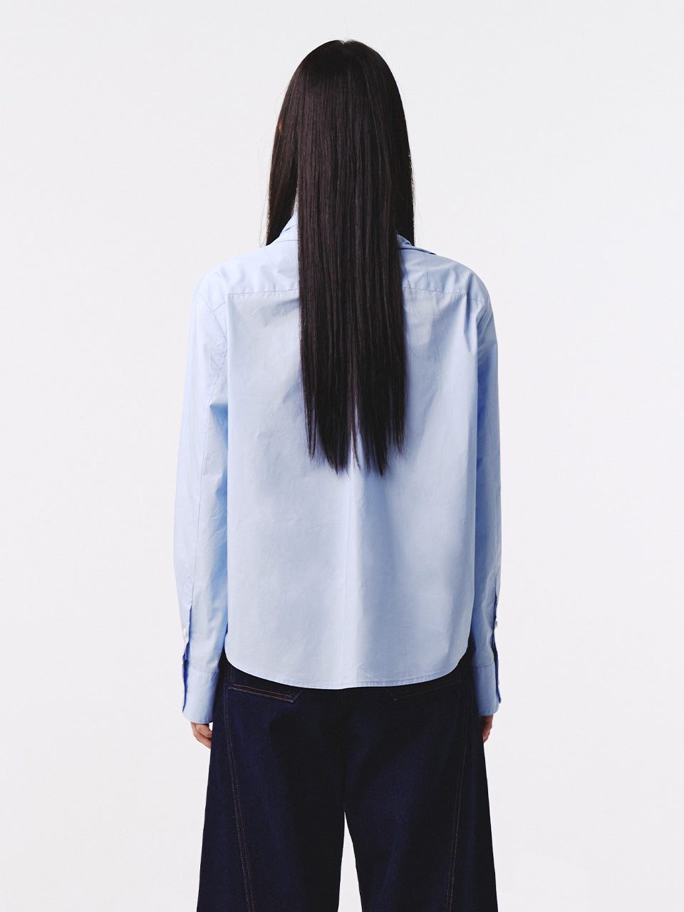 Kijun - Scarf Oversized Shirt (Blue) product image 2 | TRAB K-Fashion Australia