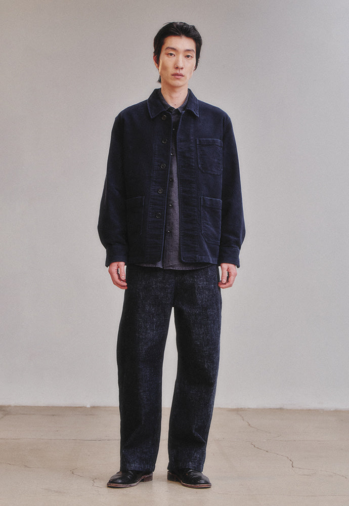 Art if acts - Washed Moleskin French Work Jacket (Vintage Navy) product image 3 | TRAB K-Fashion Australia