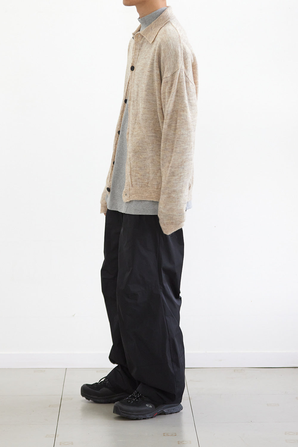 Hatchingroom - Mohair Collar Cardigan (Beige) product image 6 | TRAB K-Fashion Australia