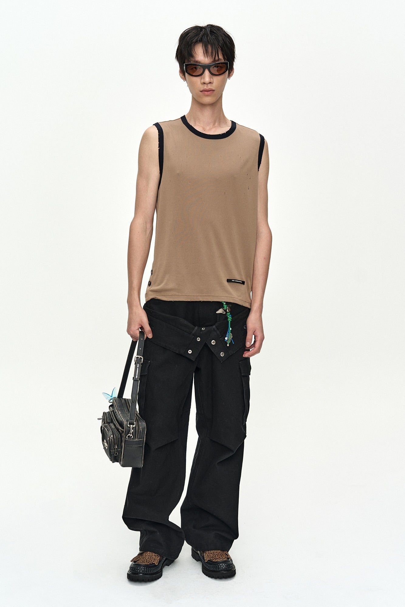 Andersson Bell - Brit Damaged Sleeveless (Beige) product image 1 | TRAB K-Fashion Australia
