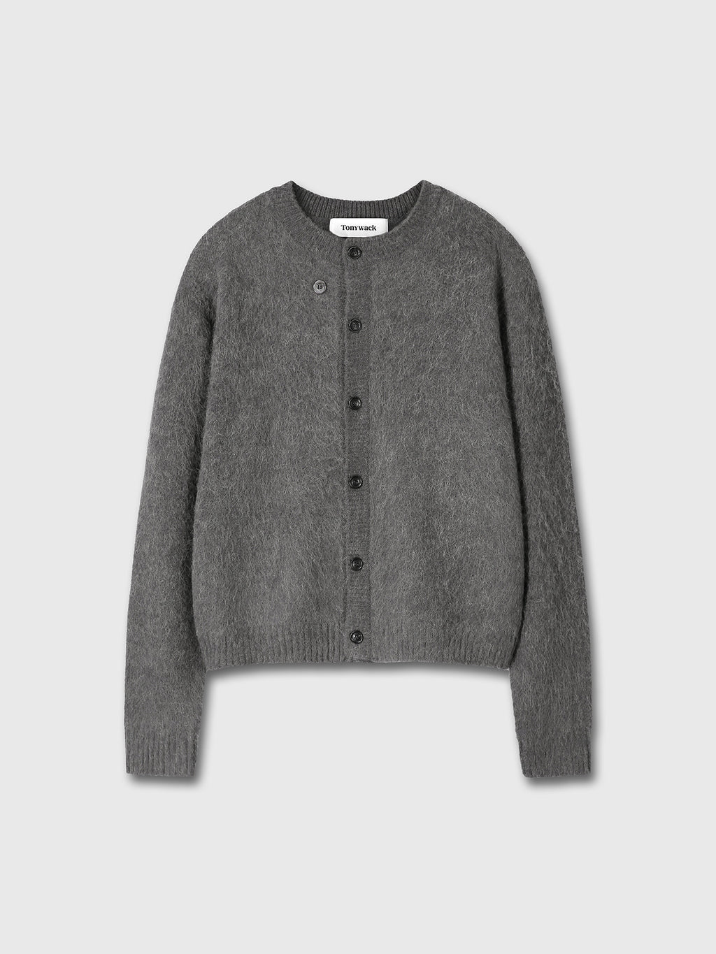 Tonywack - Alpaca Mohair Crew-Neck Cardigan (Carbon) product image 5 | TRAB K-Fashion Australia