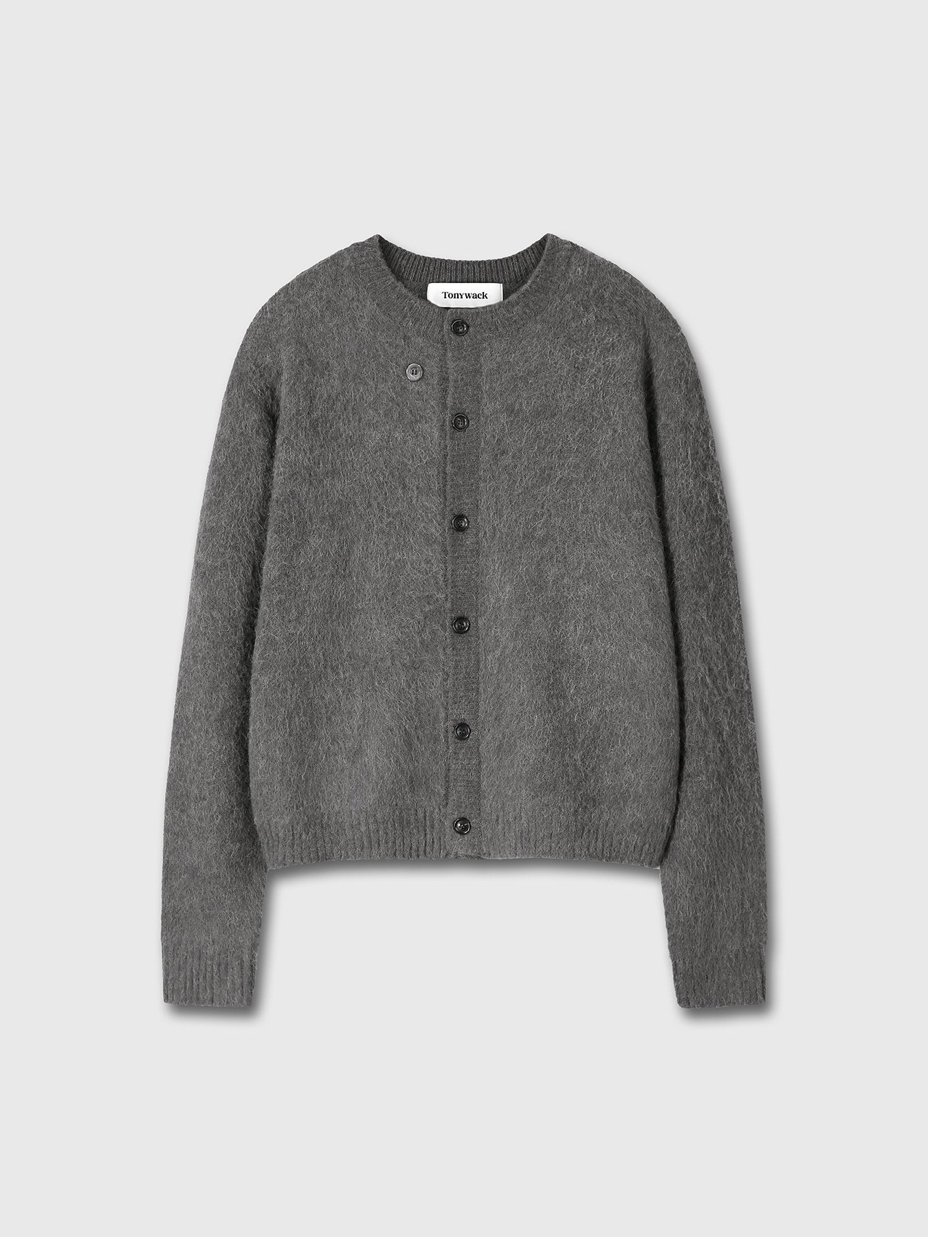 Tonywack - Alpaca Mohair Crew-Neck Cardigan (Carbon) product image 5 | TRAB K-Fashion Australia