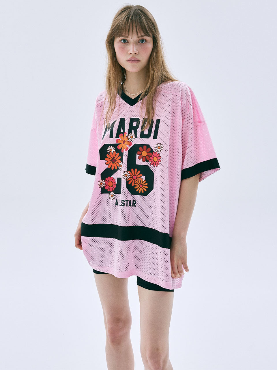 Mardi Mercredi - [Pre-Order – Ships June 26] Mesh Jersey Top Half Sleeve Blossom (Pink) product image 1 | TRAB K-Fashion Australia