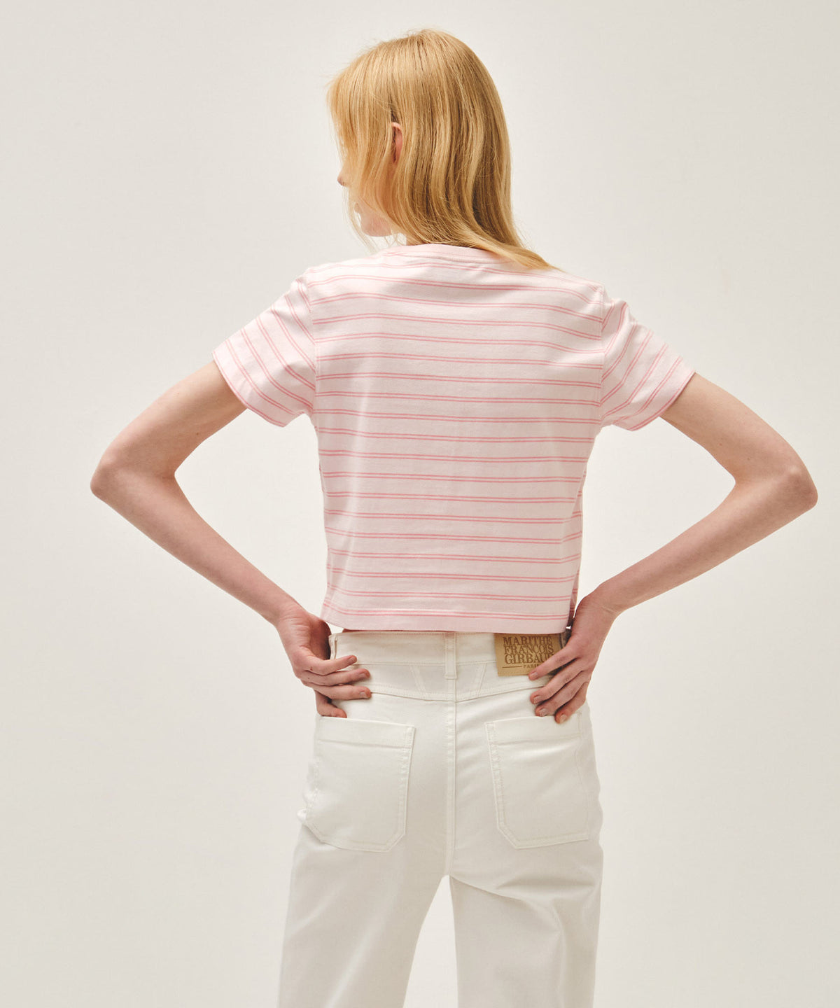 Marithe & Francois Girbaud - Classic Logo Crop Tee (Pink) product image 3 | TRAB K-Fashion Australia