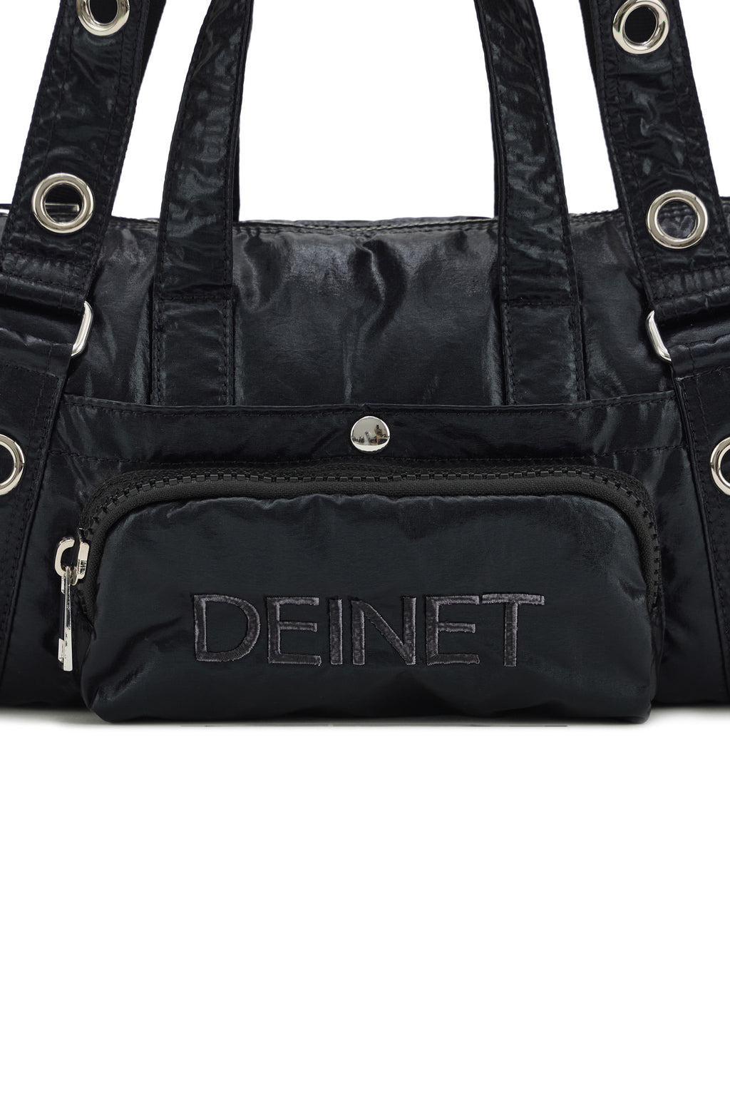 Deinet - Eyelet Glossy Mini Duffle Bag (Black) product image 10 | TRAB K-Fashion Australia