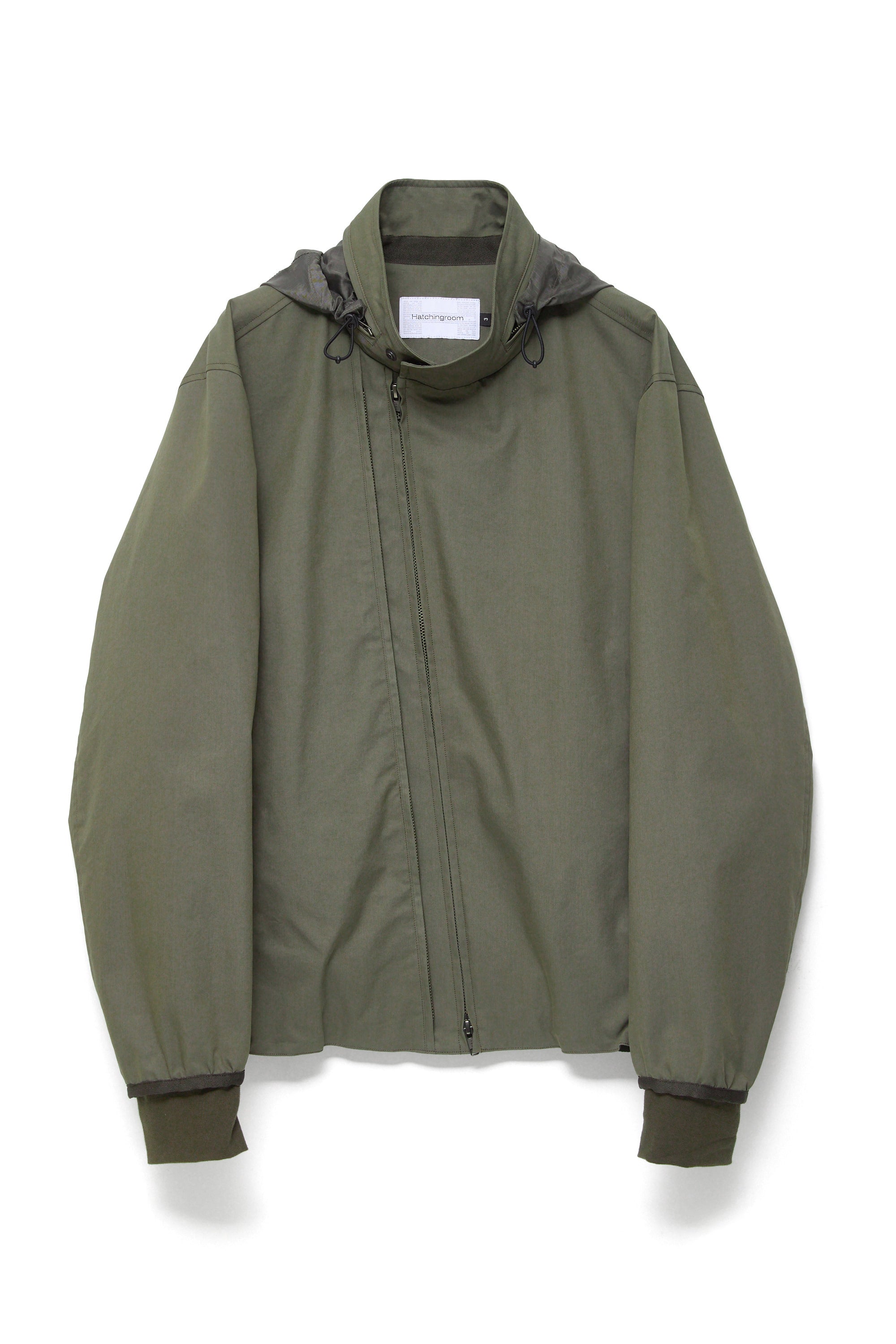 Hatchingroom - Diagonal Zip Jacket V2 (Olive) product image 1 | TRAB K-Fashion Australia