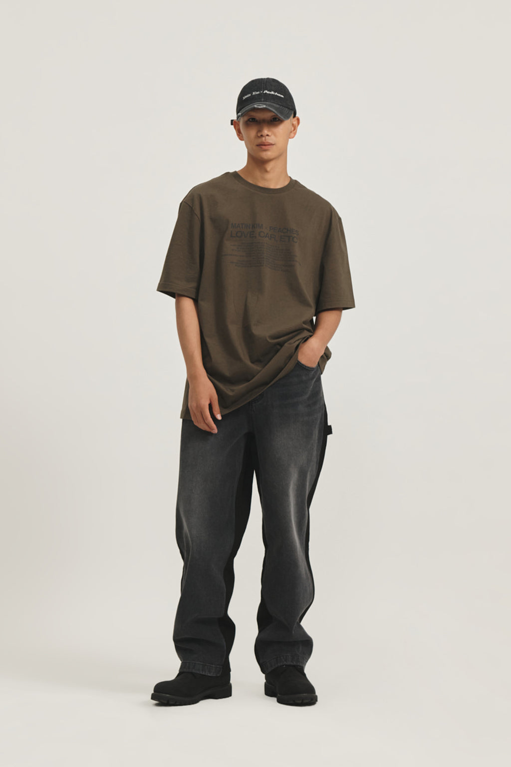 Matin Kim - Peaches Love Car Etc Graphic Top (Khaki) product image 12 | TRAB K-Fashion Australia
