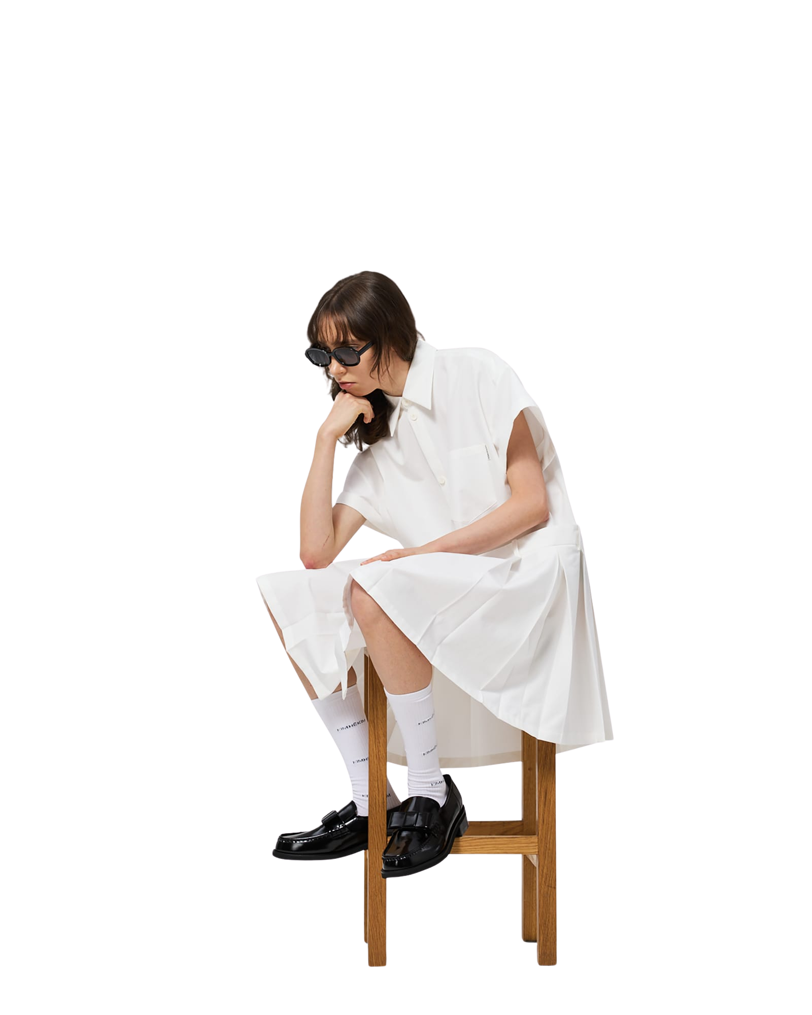 Kimhe Kim - Kokka Shirt Dress (White) product image 11 | TRAB K-Fashion Australia