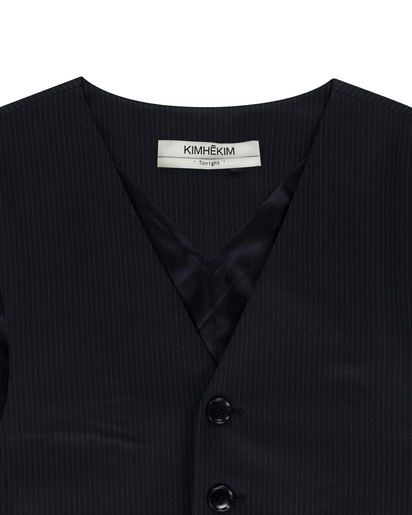 Kimhe Kim - Stripped Classic Vest (Navy) product image 15 | TRAB K-Fashion Australia