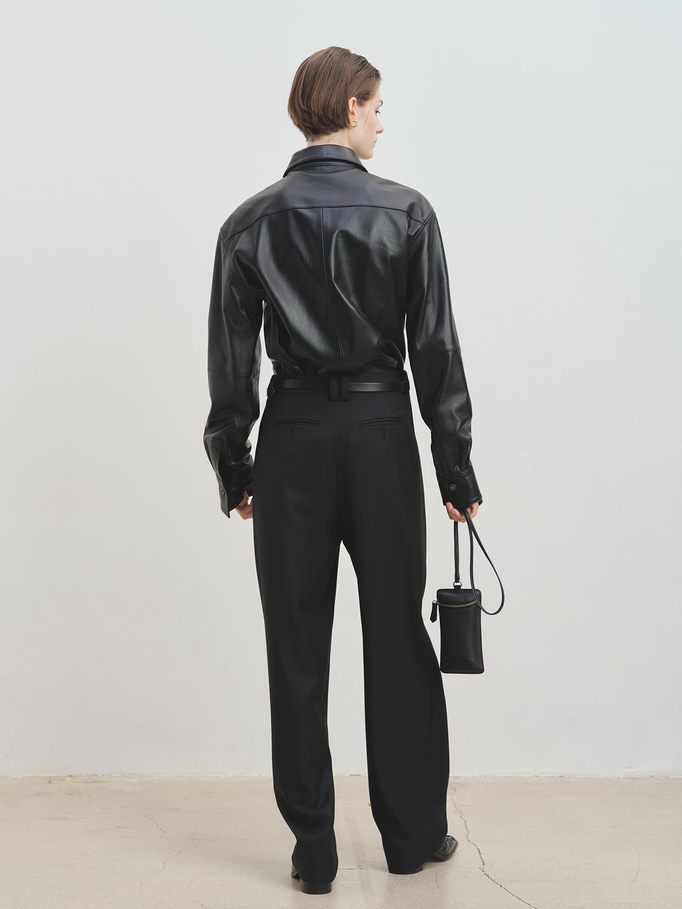 Tonywack - Pleated Wool Tailored Pants (Black) product image 6 | TRAB K-Fashion Australia