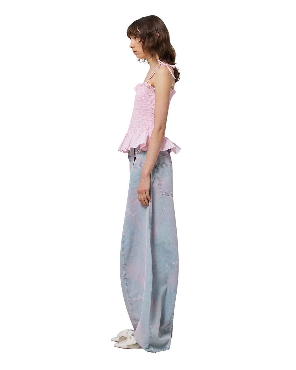 Kimhe Kim - Spray Dyed Balloon Fit Jeans (Sky Blue) product image 7 | TRAB K-Fashion Australia