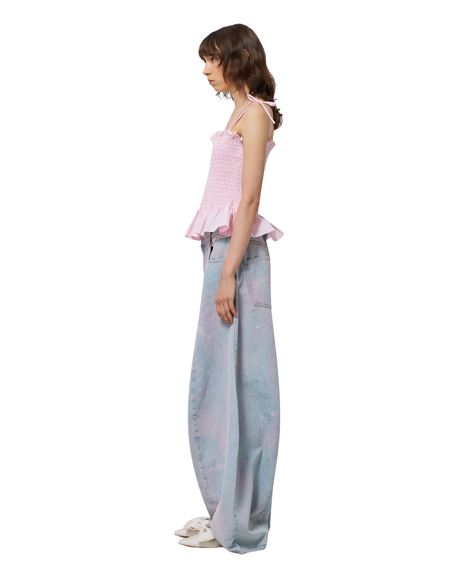 Kimhe Kim - Spray Dyed Balloon Fit Jeans (Sky Blue) product image 7 | TRAB K-Fashion Australia