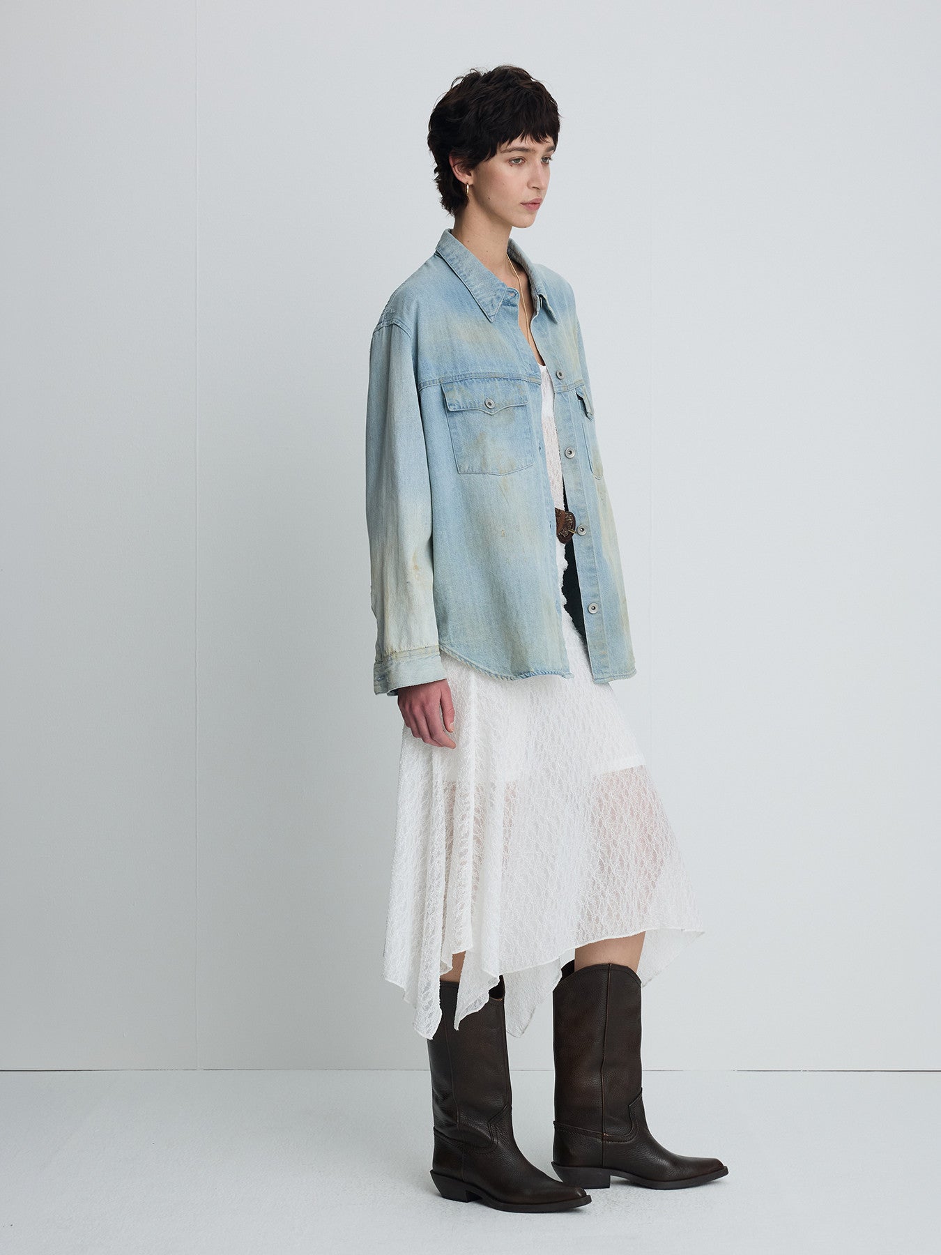 Tonywack - Hand Distressed Vintage Relaxed Shirts (Washed Light Blue) product image 5 | TRAB K-Fashion Australia