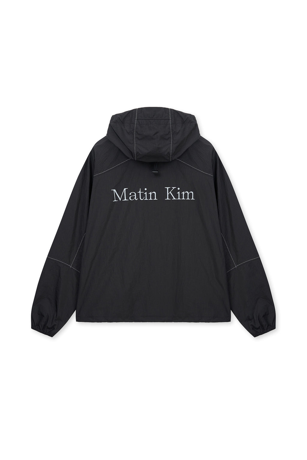 Matin Kim - Back Logo Hoody Wind Breaker (Black) product image 2 | TRAB K-Fashion Australia