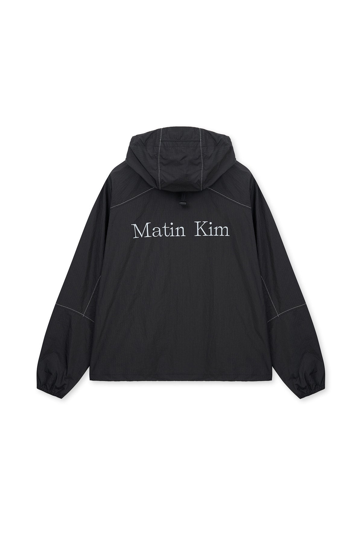 Matin Kim - Back Logo Hoody Wind Breaker (Black) product image 2 | TRAB K-Fashion Australia
