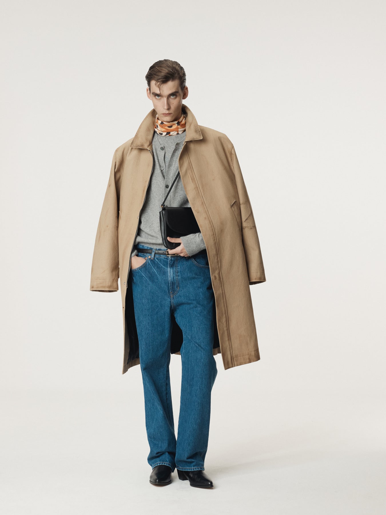 Recto - Crew Neck Layered Cardigan Knit Top (Melange Grey) product image 7 | TRAB K-Fashion Australia