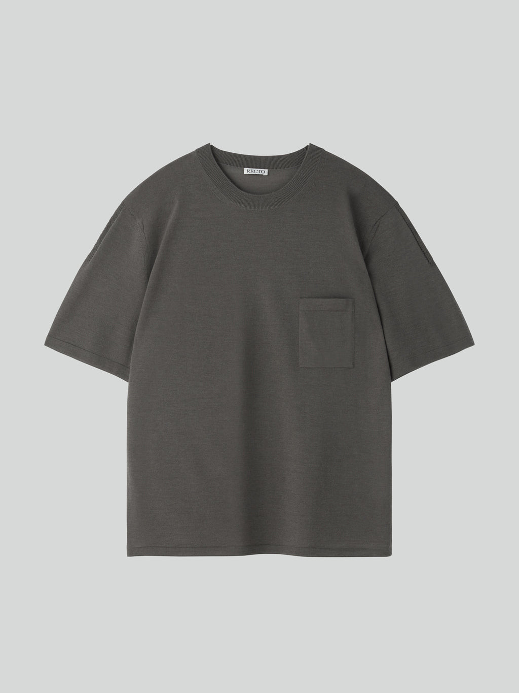 Recto - Pocket Wool Knit Top (Sepia Grey) product image 4 | TRAB K-Fashion Australia