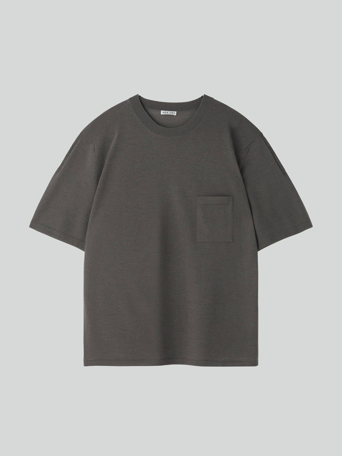 Recto - Pocket Wool Knit Top (Sepia Grey) product image 4 | TRAB K-Fashion Australia