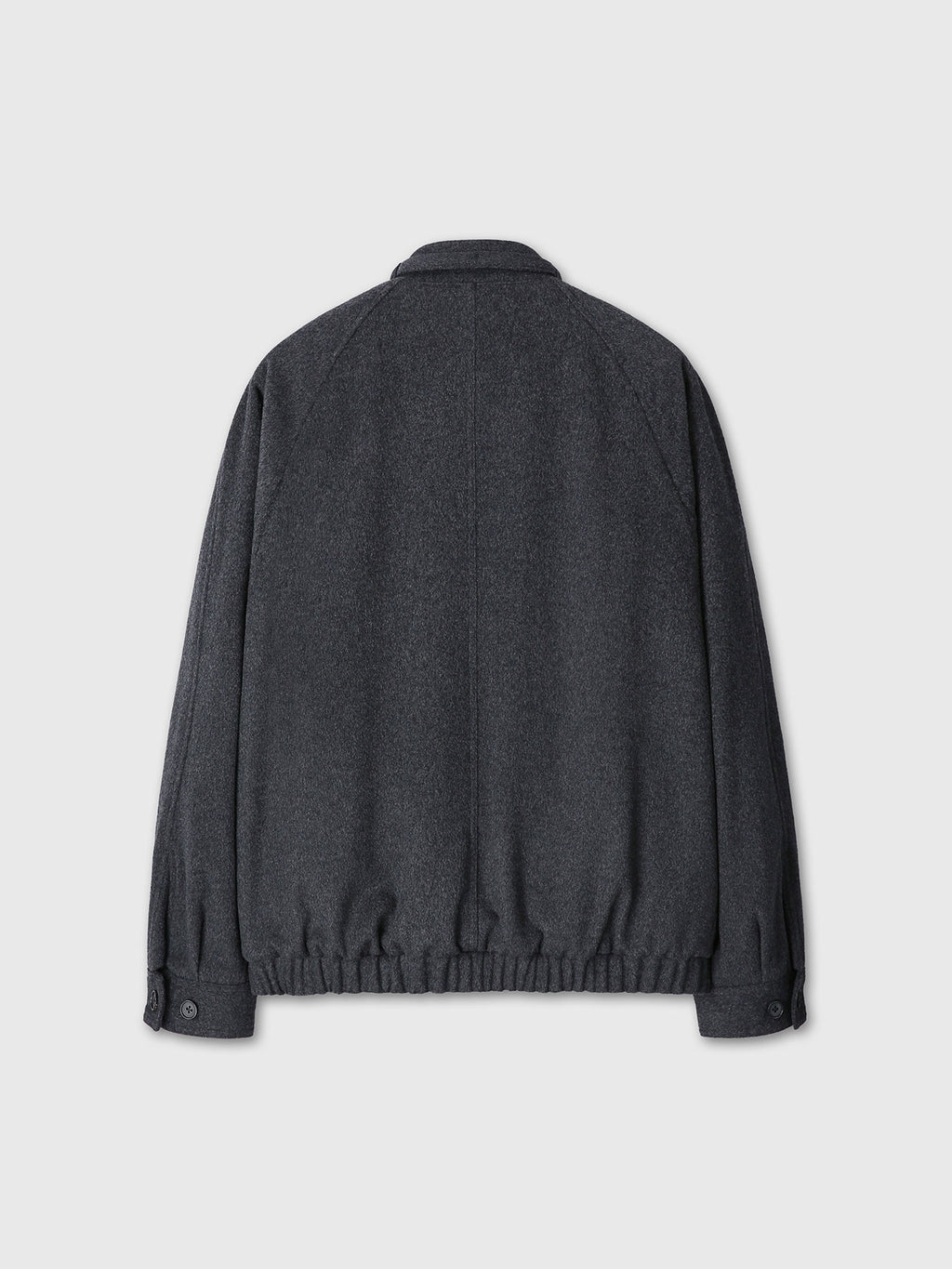Tonywack - Wool Flannel Belted Stand Collar Bomber (Charcoal Anthracite) product image 10 | TRAB K-Fashion Australia