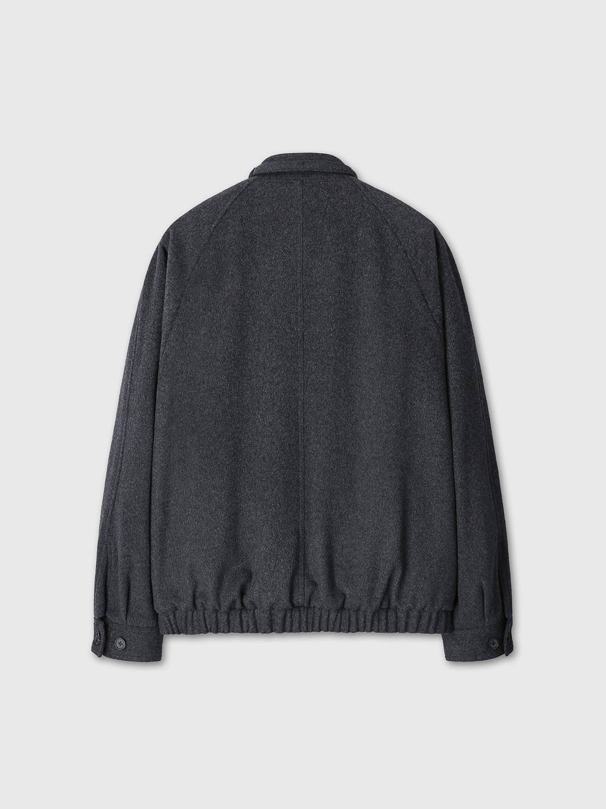 Tonywack - Wool Flannel Belted Stand Collar Bomber (Charcoal Anthracite) product image 10 | TRAB K-Fashion Australia