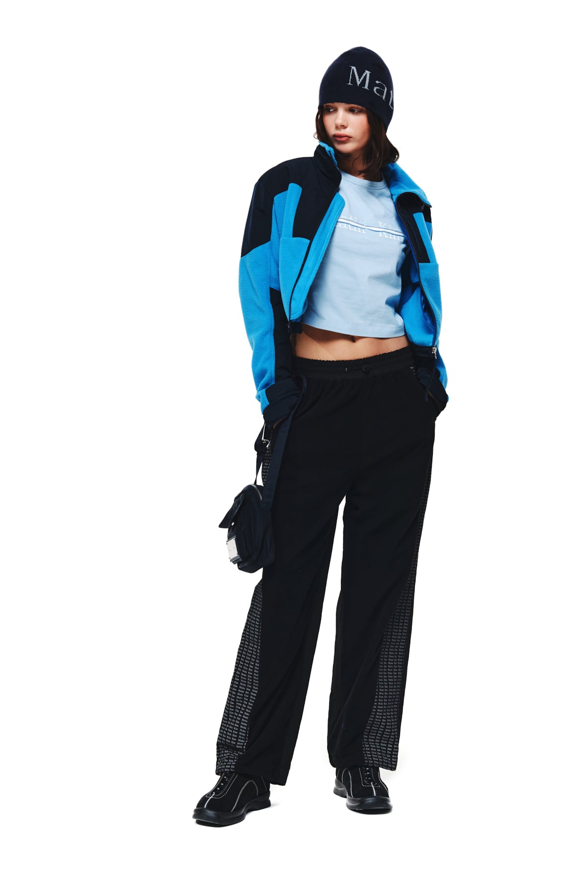 Matin Kim - Fleece Crop Track Jumper (Blue) product image 9 | TRAB K-Fashion Australia