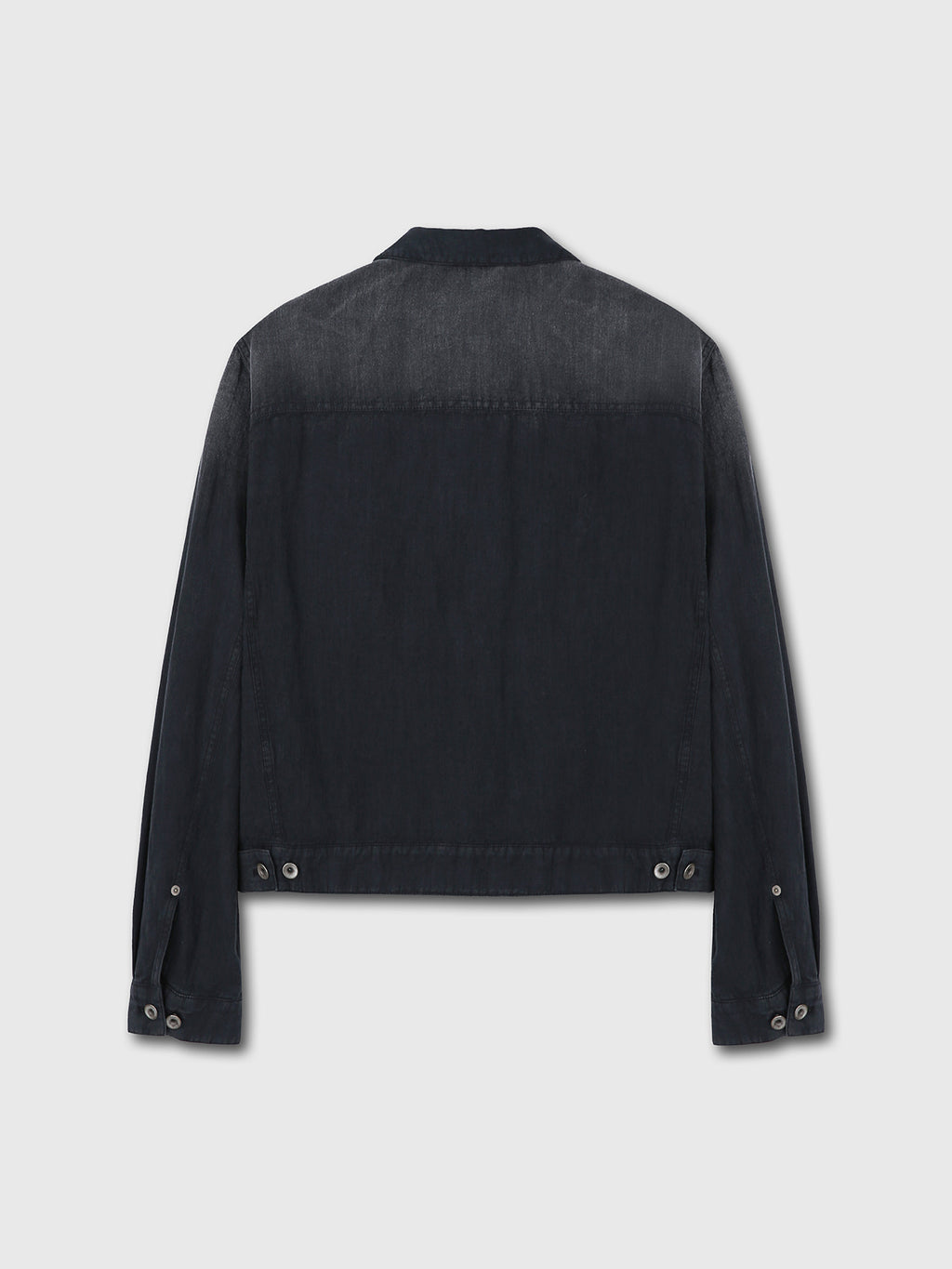 Tonywack - Cotton Linen Garment-Dyed Trucker Jacket (Faded Black) product image 7 | TRAB K-Fashion Australia