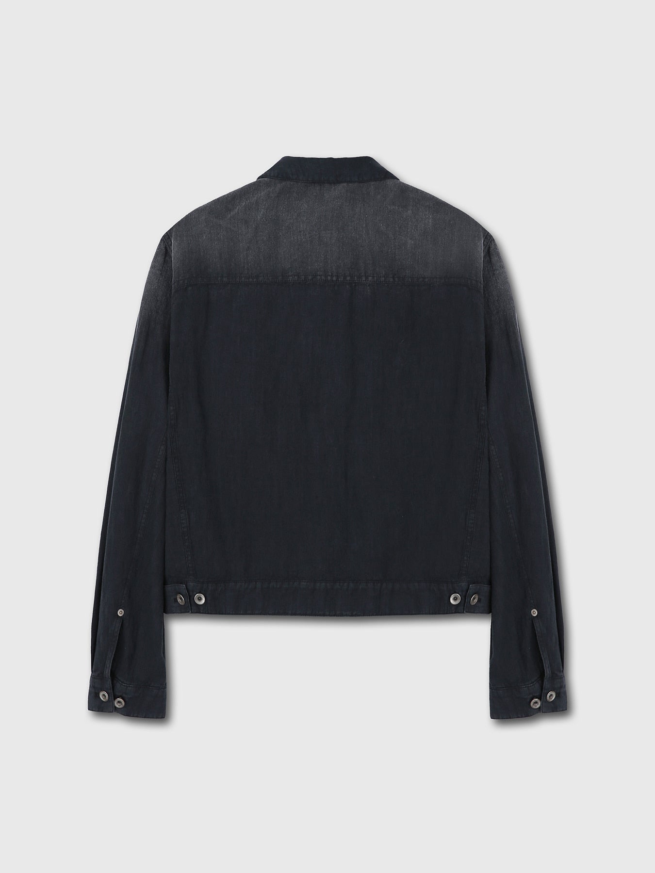 Tonywack - Cotton Linen Garment-Dyed Trucker Jacket (Faded Black) product image 7 | TRAB K-Fashion Australia