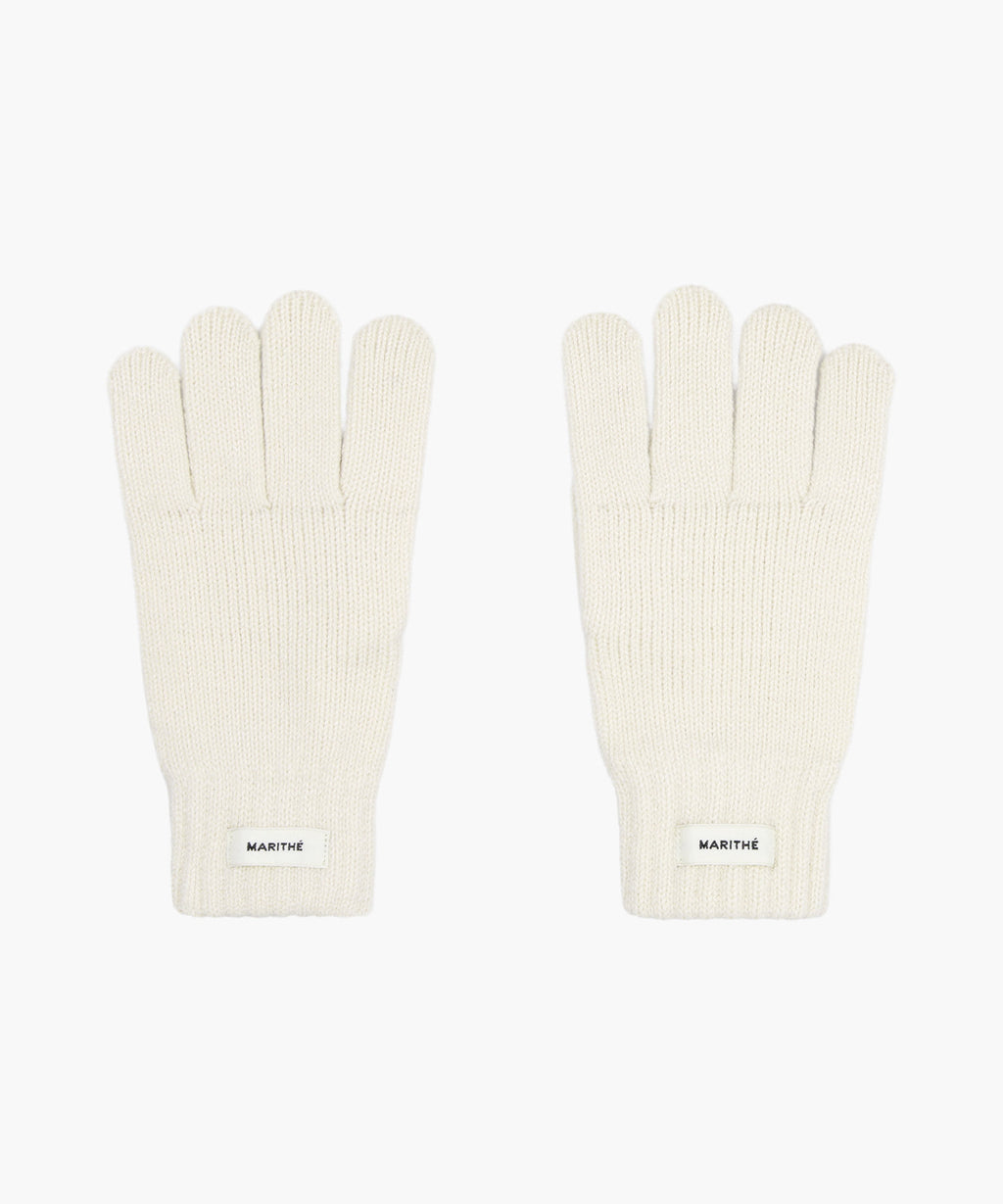 Marithe & Francois Girbaud - Regular Logo Muffler & Glove Set (Ivory) product image 5 | TRAB K-Fashion Australia