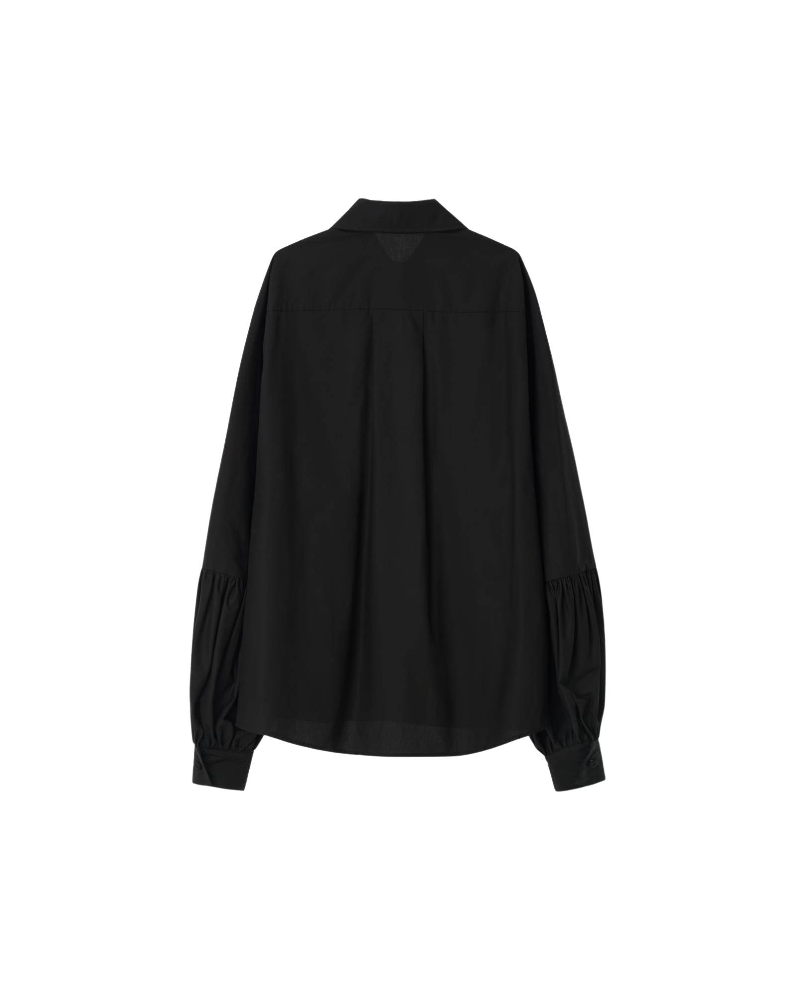 Kimhe Kim - Puff Sleeve Oversized Cotton Shirt (Black) product image 2 | TRAB K-Fashion Australia