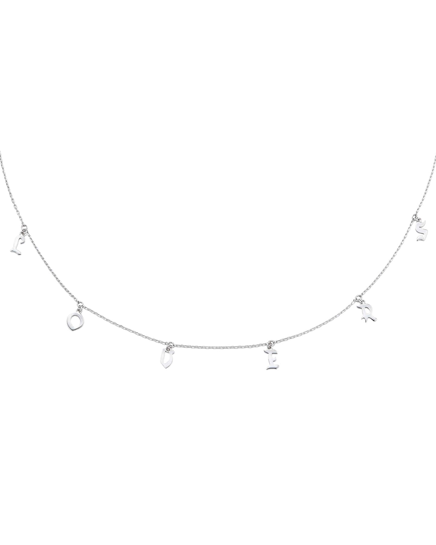 Numbering - LOVERS Initial Necklace (Silver) #7725 product image 1 | TRAB K-Fashion Australia