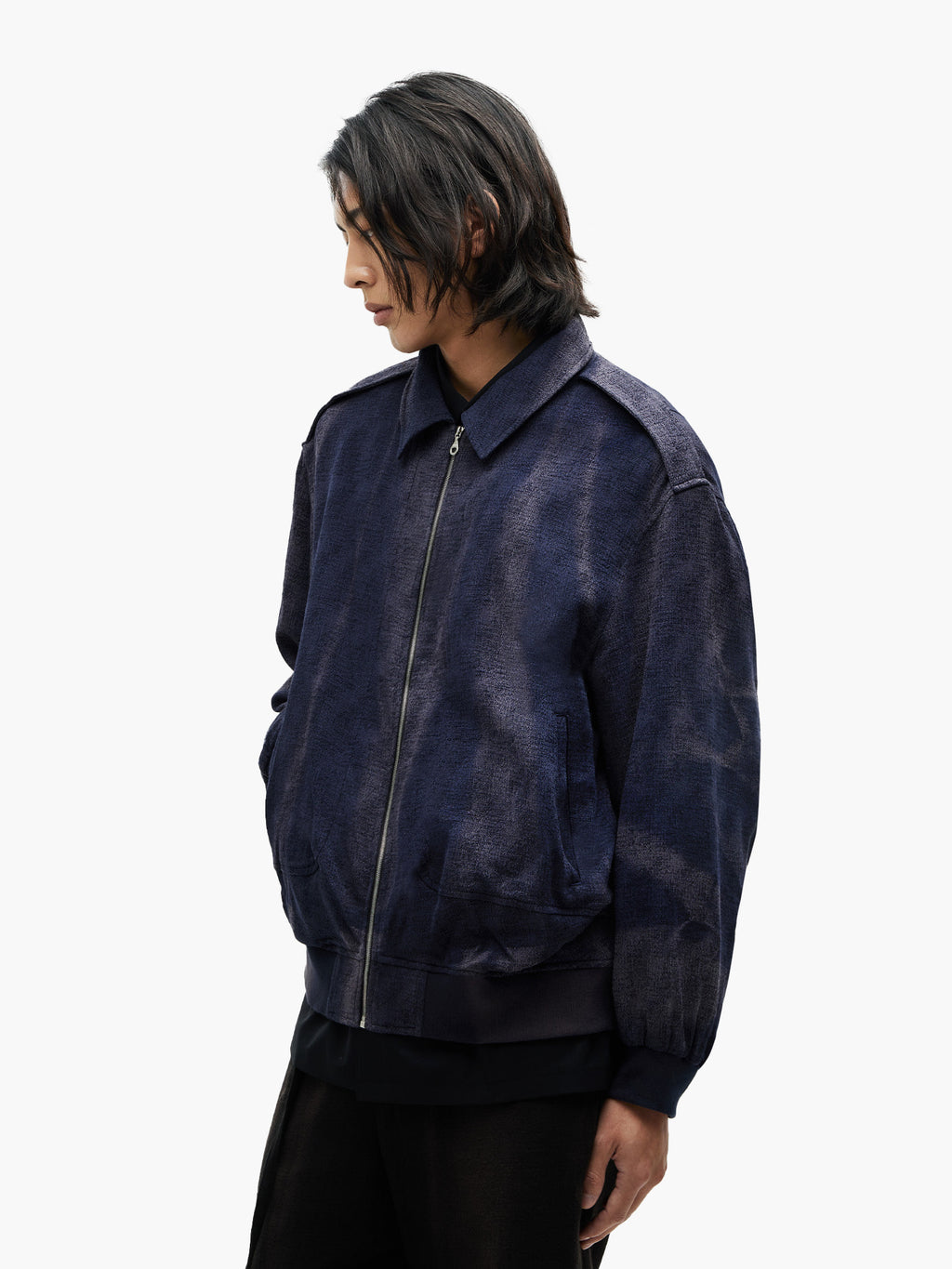 Jiyong Kim - Sun-Bleached Oversized Jacket (Navy) product image 2 | TRAB K-Fashion Australia