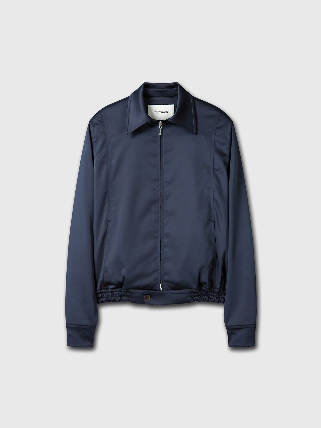 Tonywack - Silky Zippered Blouson Jacket (Navy) product image 12 | TRAB K-Fashion Australia