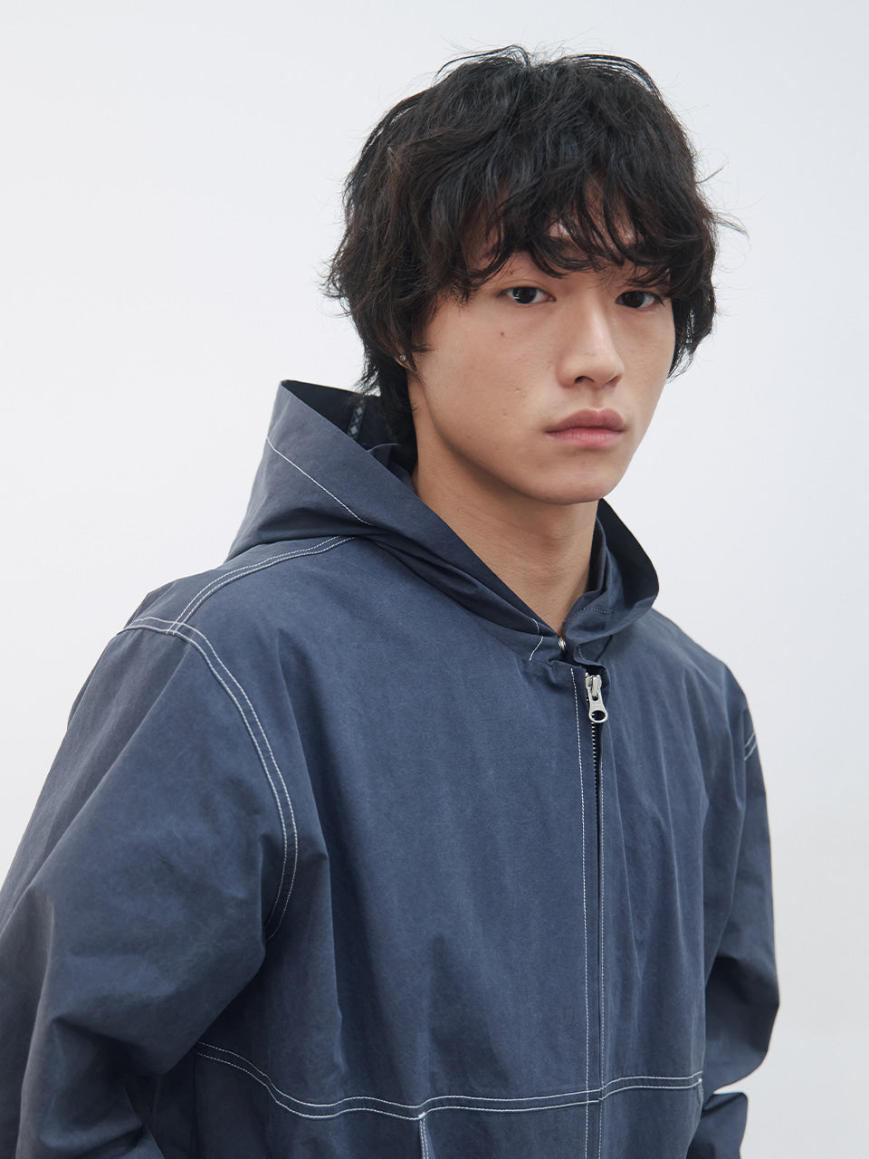 Kijun - Navajo Hooded Jacket (Navy) product image 7 | TRAB K-Fashion Australia