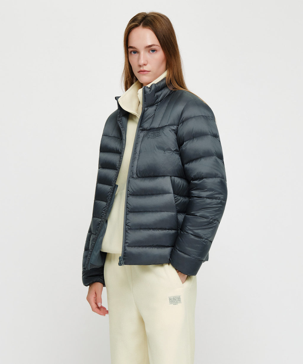 Marithe & Francois Girbaud - High Neck Lightweight Down Jacket (Cool Gray) product image 2 | TRAB K-Fashion Australia