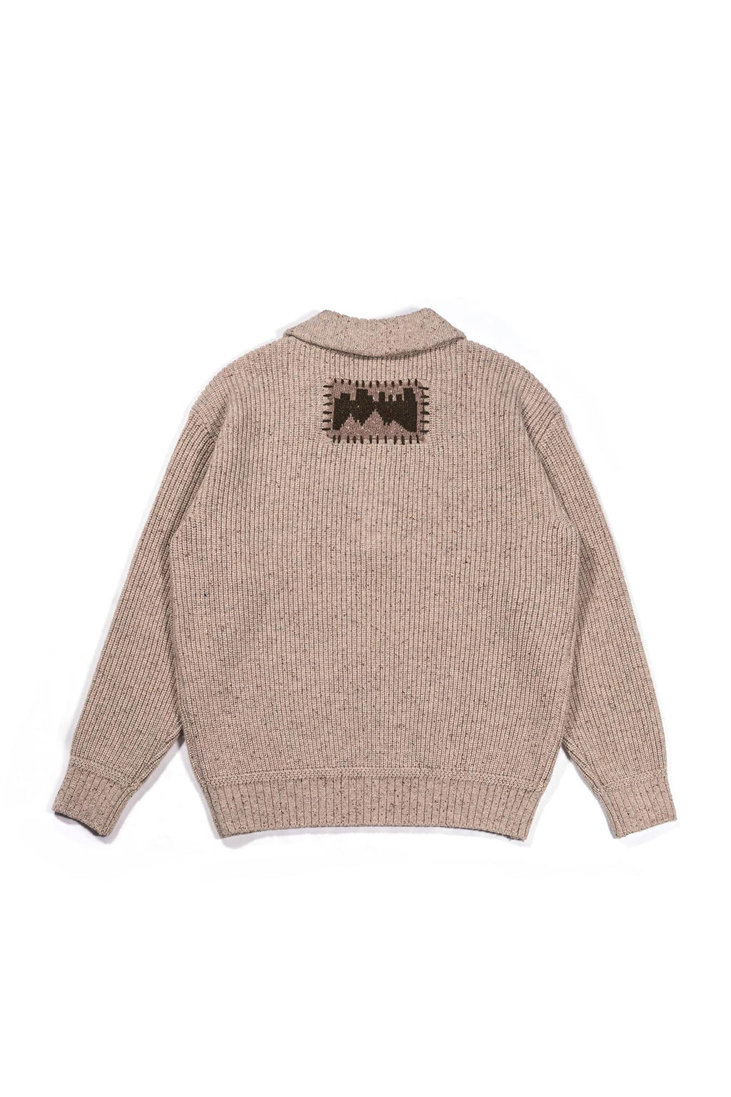 Ioedle - Building Forest Wool Blend Half Zip-Up Knit Pullover (Beige) product image 3 | TRAB K-Fashion Australia